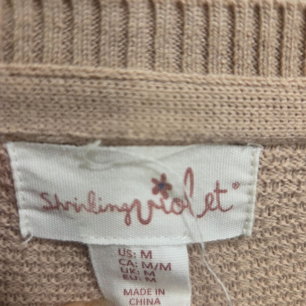 Shrinking Violet Sweater Women's Size Medium Classic Comfy Cozy Warm - Picture 3 of 5